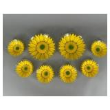 Sunflower-Themed Glass Plates