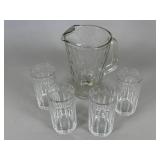 Glass Pitcher and Tumbler Set