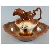 Hand-Painted Pitcher and Bowl Set