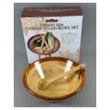 Cherry Rim Caesar Salad Bowl Set