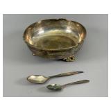 Silver-Plated Bowl and Flatware Set