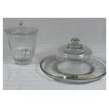 Glass Butter Dish Set with Spreader and Jar