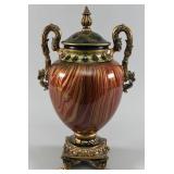 Decorative Two-Handled Urn With Lid