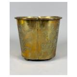 Brass Vase with Floral Engravings