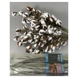 Faux Cotton Stems and LED Twig Branches Set