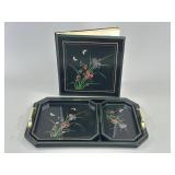 Japanese Black Trays and Photo Album