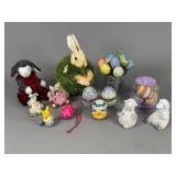 Decorative Easter-Themed Figurines and Ornaments