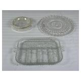Three Cut-Glass Serving Pieces