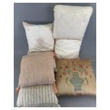 Six Decorative Throw Pillows