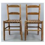 Wooden Slatted Chairs