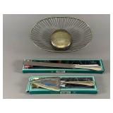 Serving Pieces with Wire Basket