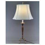 Brass Table Lamp with Fabric Shade
