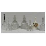 Seven Decorative Glass and Porcelain Bells