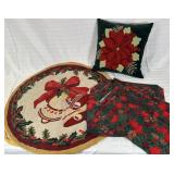 Christmas Decor Set with Pillow and Rug