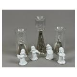 Glass Angels and White Figurines