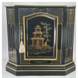 Habersham Black and Gold Accent Cabinet
