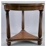 Round Wood Table With Fluted Legs