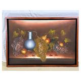 Still Life Painting With Wooden Frame
