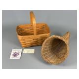 Longaberger Basket and Wicker Cornucopia