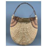 Handwoven Wicker Basket with Handle