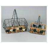 Two Decorative Wire Baskets