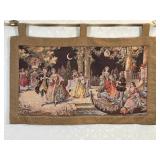 Woven Tapestry Wall Hanging With Baroque Scene