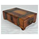 Wooden Box With Brass Accents
