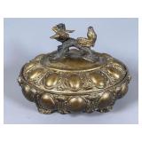 Gold-Toned Decorative Lidded Box