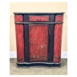 Jewelry Armoire with Painted Bird Motif