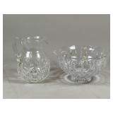 Cut Crystal Pitcher and Bowl Set