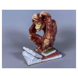 Italian Ceramic Monkey Book End
