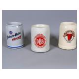 3 German Stoneware Beer Steins
