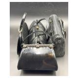 Four Black and Leather Purses