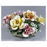 Capodimonte Floral Basket Centerpiece