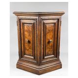 Hexagonal Wooden Corner Cabinet