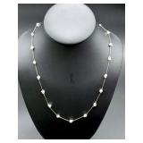 14K Yellow Gold Necklace with Pearls