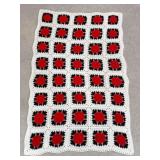 Handmade Crochet Blanket with Roses