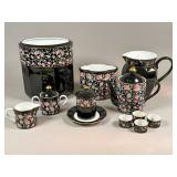 Japanese Arita 'Victorian Garden' Porcelain Tea Se