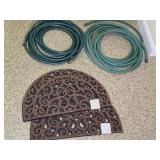 Outdoor Water Hoses and Decorative Door Mats