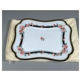 Arita Porcelain Tray with Floral Design