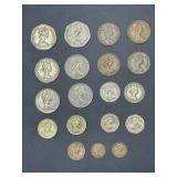 Circulated UK Coins with Queen Elizabeth II Portra