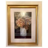 Framed Floral Print Signed by Olivia