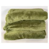 Three Green Throw Blankets