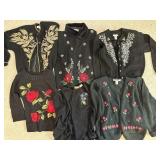 6 Knitted Women's Tops with Embellishments