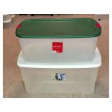 Two Plastic Storage Containers