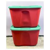 Two 18-Gallon Durabilt Storage Totes