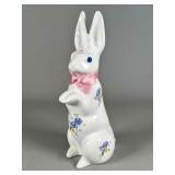 Porcelain Bunny Figurine with Floral Detail