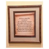 Framed Decor - Prayer Text