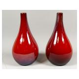 Glass Teardrop-Shaped Vases