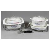 CorningWare Casserole Dishes with Lids and Holders